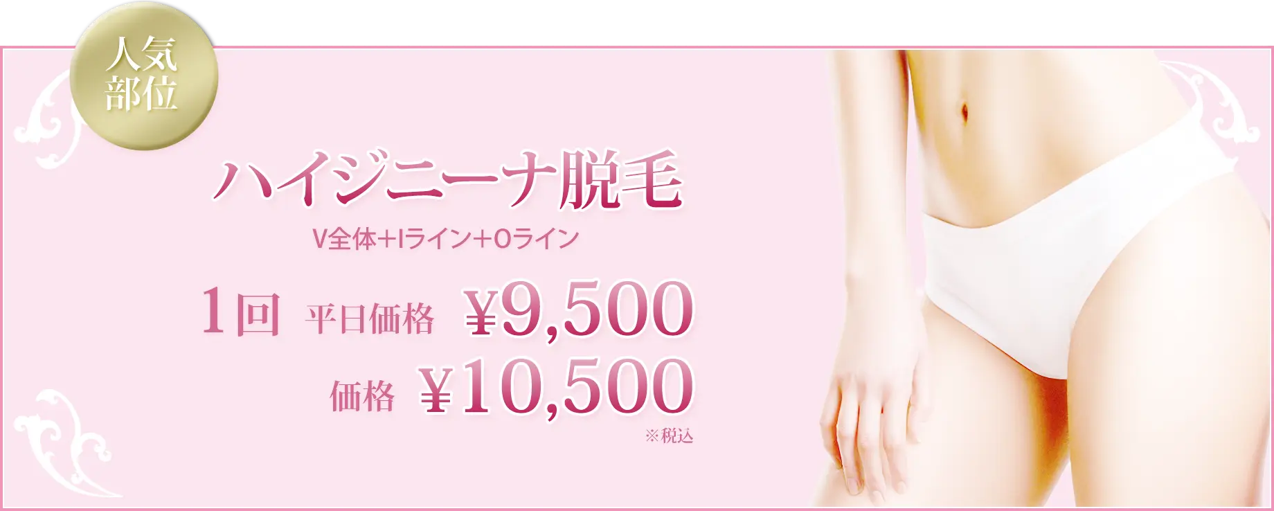 ハイジニーナ脱毛 V全体+Iライン+Oライン